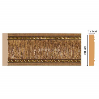 Молдинг DECOMASTER 150-3 (80x12x2400) цвет Орех с золотом Молдинг DECOMASTER 150-3 (80x12x2400) цвет Орех с золотом