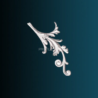 Декоративный орнамент Перфект G2351R правый белый 368х178х20 мм