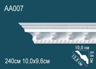 Потолочный плинтус с рисунком Перфект AA007 полиуретан 96х138х100 мм 240 см