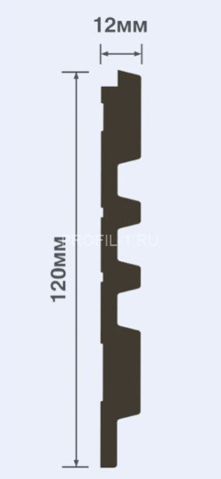 Стеновая панель Hiwood LV121 BR396 под дерево 120х12 мм 2,7 м