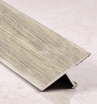 Алюминиевый Т-профиль ламинированный 18 мм ПТ-18 215 дуб карамель 2,7 м