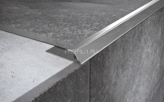 С-профиль из нержавеющей стали окантовочный скошенный 15 мм FPG 15 S сатинированная сталь 270 см