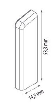 Заглушка правая плинтуса для ковролина Cezar цвет под плинтус Заглушка правая плинтуса для ковролина Cezar цвет под плинтус