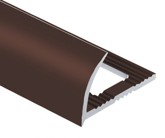 Алюминиевый профиль для плитки С-образный 12 мм PV18-39 коричневый Ral 8011 2,7 м