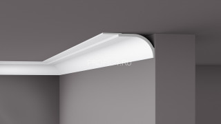 Потолочный плинтус NMC Wallstyl WT22 белый полистирол 105х225 мм 2м