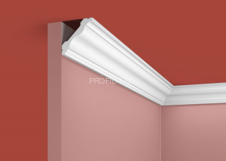 Потолочный плинтус Cosca KX-017 белый полистирол 43х43 мм 2м