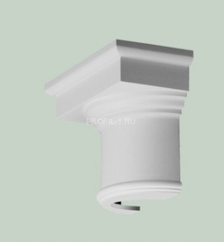 Капитель полуколонны Orac Decor K1111 белая полиуретан 300х183х365 мм