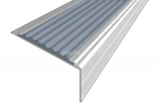 Угловой порог противоскользящий алюминий 26х50 мм АУ-50-Анод серебро-серый 3,0 м