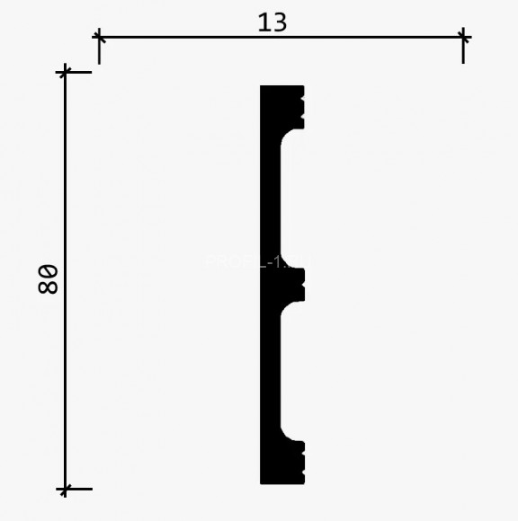 Напольный плинтус Decor-Dizayn 708-100SH полистирол под дерево 80х13х2400 мм