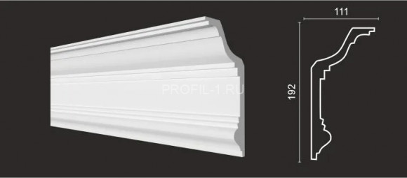 Потолочный плинтус Decor-Dizayn DD513 полистирол белый, под покраску 192х111х2000 мм