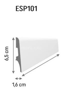 Напольный плинтус 65 мм VOX Espumo ESP-101 белый 2.4 м Напольный плинтус 65 мм VOX Espumo ESP-101 белый 2.4 м