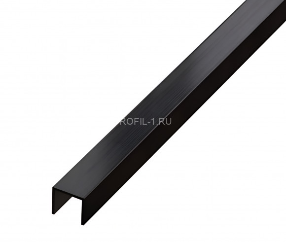 Латунный П-профиль 10х10 мм ЛП-10х10 черный матовый 2.7 м