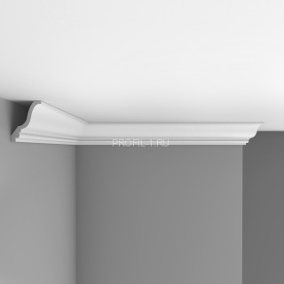 Плинтус потолочный 75х57х2400 мм Decomaster 96211 из полиуретана белый под покраску Плинтус потолочный 75х57х2400 мм Decomaster 96211 из полиуретана белый под покраску