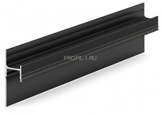 Алюминиевый теневой плинтус под подсветку Laconistic Light 41 черный 300 см