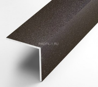 Алюминиевый уголок 20х20 ПБ20х20 шоколад муар 3 м Алюминиевый уголок 20х20 ПБ20х20 шоколад муар 3 м