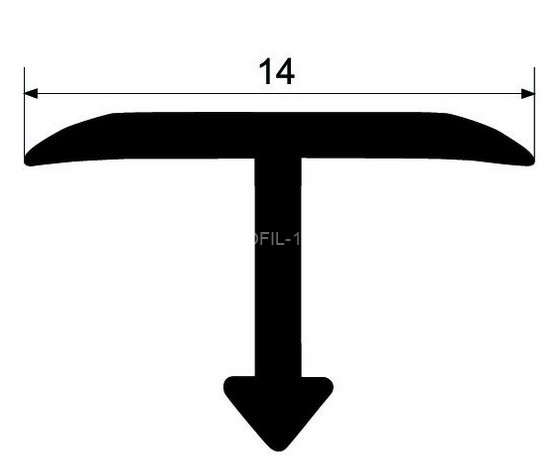Латунный Т-образный профиль 14 мм ЛТ-15 шлифованный 270 см