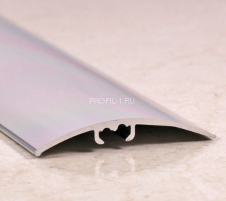 Алюминиевый порог разноуровневый 41 мм ПО-41 серебро глянец 2,7 м