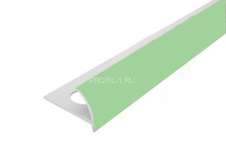 С-образный профиль ПВХ для плитки 10 мм Cezar 136 Светлый горошек 2,5 м (10 штук)