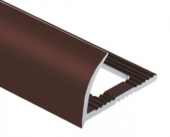 Алюминиевый профиль для плитки С-образный 12 мм PV18-38 темно-коричневый Ral 8017 2,7 м