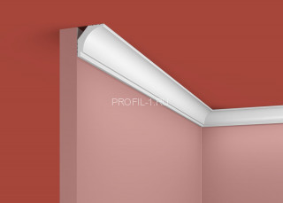 Потолочный плинтус Cosca KX-019 белый полистирол 30х30 мм 2м