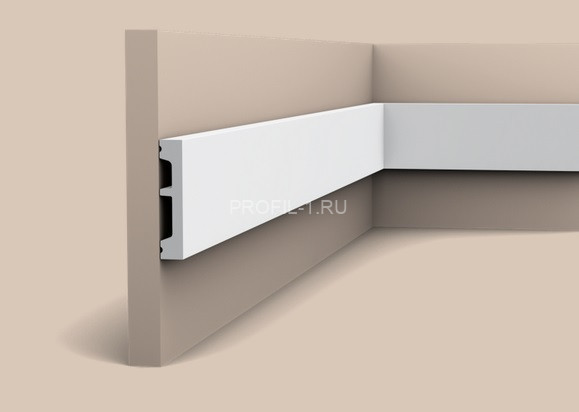 Напольный плинтус Orac Decor Duropolymer SX157 белый полистирол 66х13 мм 2м