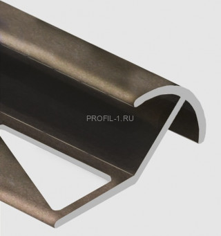 Профиль под плитку для наружных углов 10 мм алюминий PV70-06 бронза матовая 2,7 м