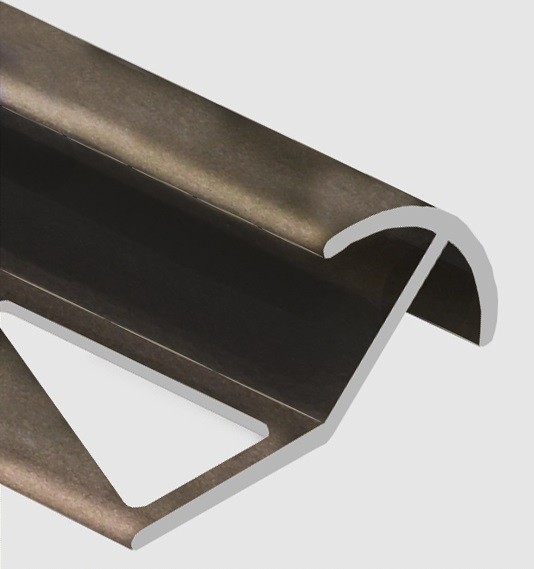 Профиль под плитку для наружных углов 10 мм алюминий PV70-06 бронза матовая 2,7 м