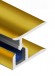 Алюминиевый порог для ламината пристенный с фиксатором Cezar Al-P Fiх W золото матовое 0,9 м