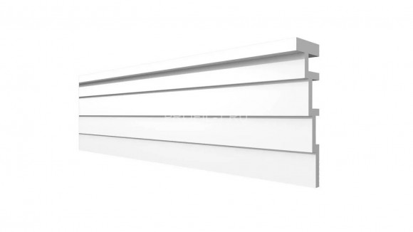 Потолочный плинтус Decor-Dizayn DD514 полистирол белый, под покраску 120х43х2000 мм