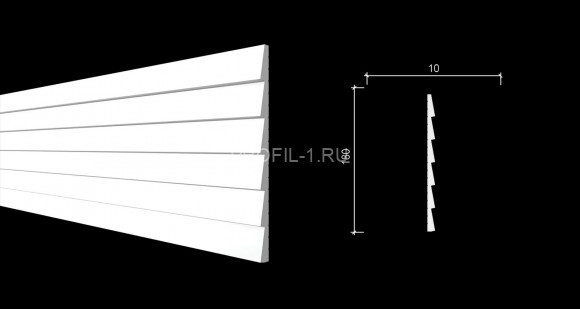 Стеновая декоративная панель 3D Decor-Dizayn DD906(3m) из полистирола белая, под покраску 180х10х3000 мм Стеновая декоративная панель 3D Decor-Dizayn DD906(3m) из полистирола белая, под покраску 180х10х3000 мм