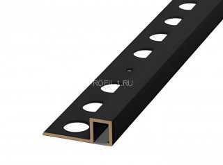 Латунный П-профиль закладной 10х10 мм ЛПО-П10Х10 черный матовый 2.7 м Латунный П-профиль закладной 10х10 мм ЛПО-П10Х10 черный матовый 2.7 м
