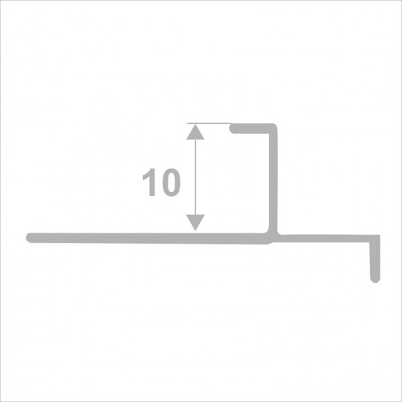 Алюминиевый профиль для наружних углов закладной 10 мм ПО-204 золото глянец 2.7 м Алюминиевый профиль для наружних углов закладной 10 мм ПО-204 золото глянец 2.7 м