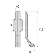 Фурнитура для плинтуса Effector соединение Q 63.00 золото