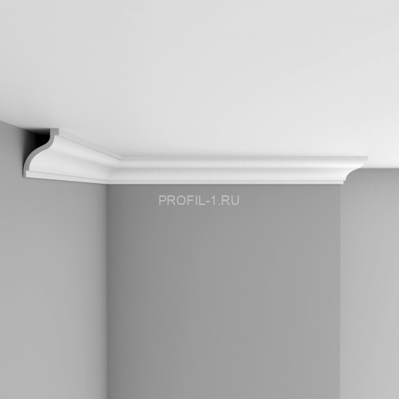 Плинтус потолочный 70х50х2400 мм Decomaster 96212 из полиуретана белый под покраску