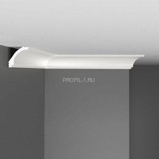 Плинтус потолочный DECOMASTER D115M ДМ (30x30x2000) ударопрочный, белый, под покраску
