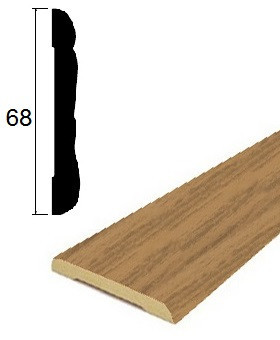 Наличник ПВХ 68 мм Lemal 22068 Цвет 0040 Орех 2,2 м Наличник ПВХ 68 мм Lemal 22068 Цвет 0040 Орех 2,2 м