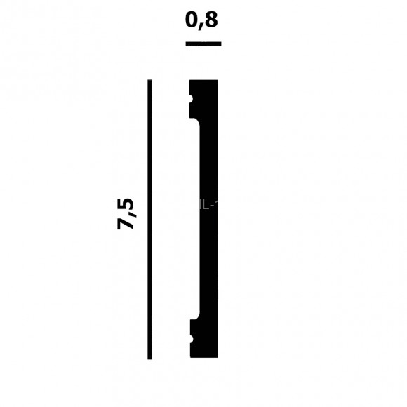 Молдинг 75 мм Перфект Плюс P163 белый 200 см