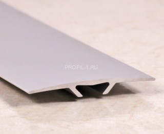 Алюминиевый порог одноуровневый 35 мм ПО-35 серебро матовое 2,7 м