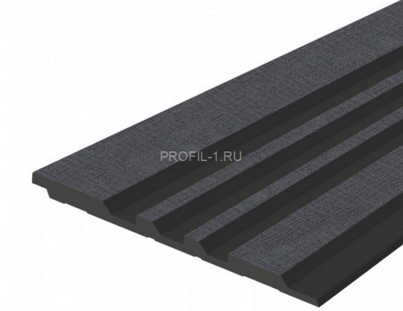 Стеновая панель 12х120 мм HiWood LV121 BK114K черный 2,7 м