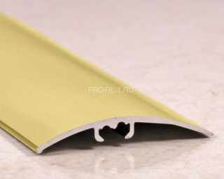 Алюминиевый порог разноуровневый 41 мм ПО-41 золото глянец 2,7 м