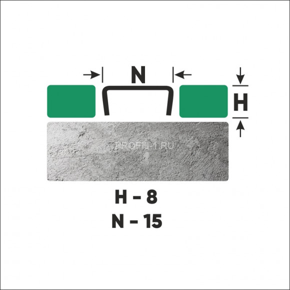 П-образный профиль из нержавеющей стали 8х15 мм FUB 8х15 GS золото сатинированное 270 см