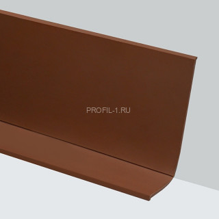 Напольный гибкий плинтус 50 мм ПГ65 темно-коричневый без клея 25м