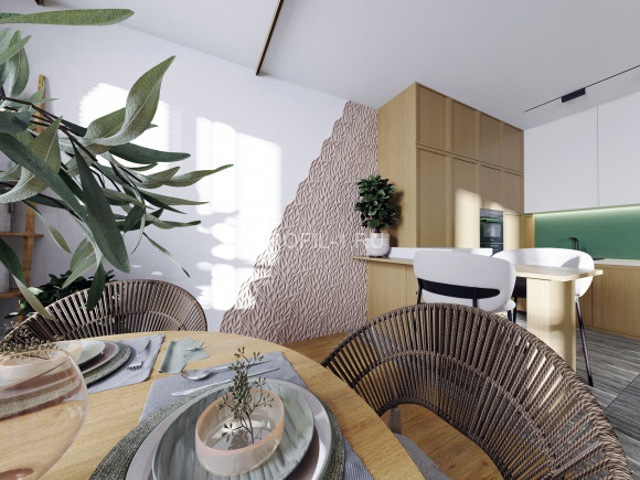 Декоративная стеновая 3D панель AQUA Dekohaus 3D RAMI белая полистирол 450х900х20 мм