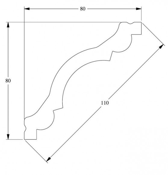 Гибкий потолочный плинтус Orac Decor Duropolymer CX123F белый полистирол 80х80 мм 2м Гибкий потолочный плинтус Orac Decor Duropolymer CX123F белый полистирол 80х80 мм 2м