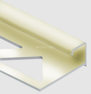 Профиль С-образный для плитки угловой внутренний 12 мм алюминий PV55-13 песок блестящий 2,7 м