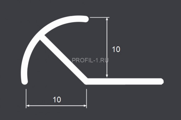 Профиль под плитку для наружных углов 10 мм алюминий PV70-16 титан матовый 2,7 м