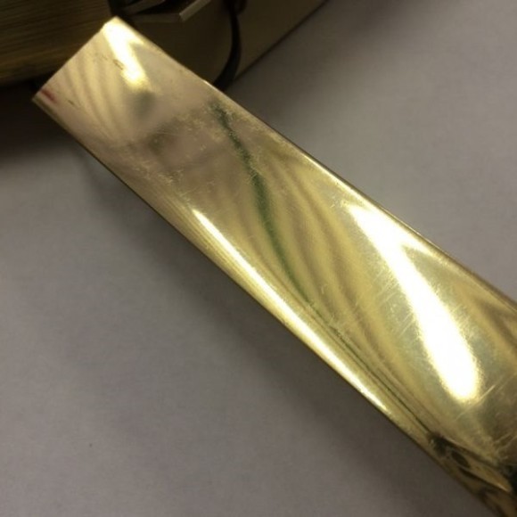 Защитный уголок ПВХ 5х17 Thermoplast золото 2,75 м