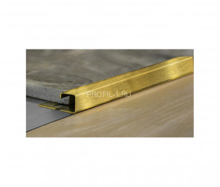 Латунный окантовочный П-профиль квадрат LUP 45 OS 4,5 шлифованный 2,7м