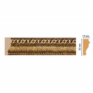 Молдинг DECOMASTER 125-43 (30x14x2400) цвет Золото Молдинг DECOMASTER 125-43 (30x14x2400) цвет Золото