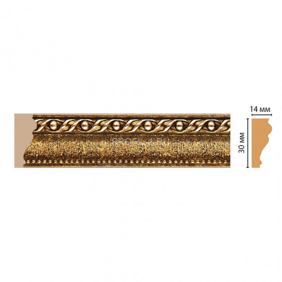 Молдинг DECOMASTER 125-43 (30x14x2400) цвет Золото Молдинг DECOMASTER 125-43 (30x14x2400) цвет Золото